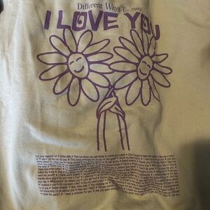 Charming Tee with Purple Floral Print